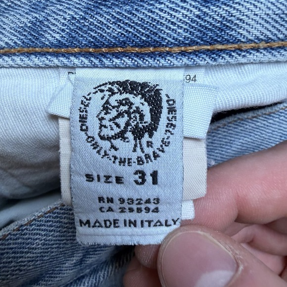 Diesel Luster Jeans Men 31x29 Blue Slim Fit Denim Light Wash Made in Italy Y2K - Picture 9 of 16